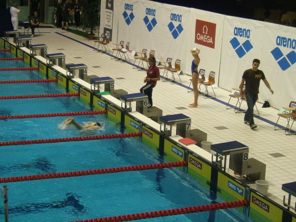 Einschwimmen: Laure Manaudou
