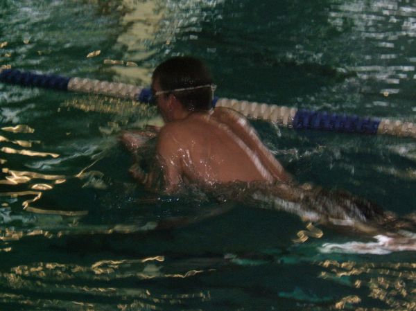 Stephan beim Einschwimmen II
